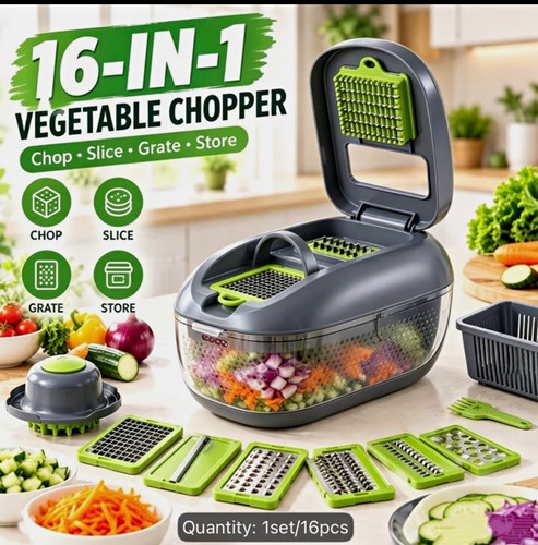Manual push vegetable - 16-in-1,