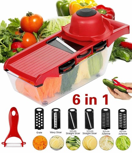 6in1 mandoline slicer julienne - 6in1,