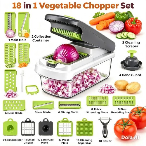 18in1 vegetable chopper slicer - 18in1,