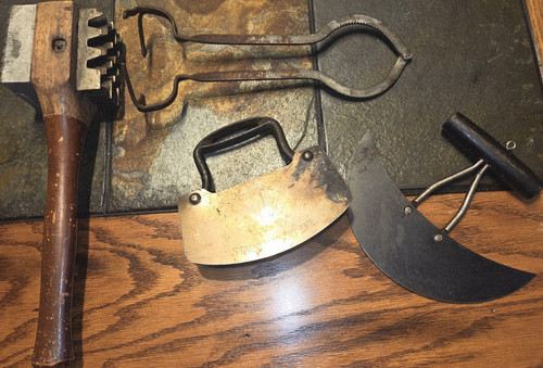 Vintage kitchen tools - vintage, meat